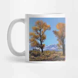 Cottonwood Trees Fall Foliage Carson Valley Mug